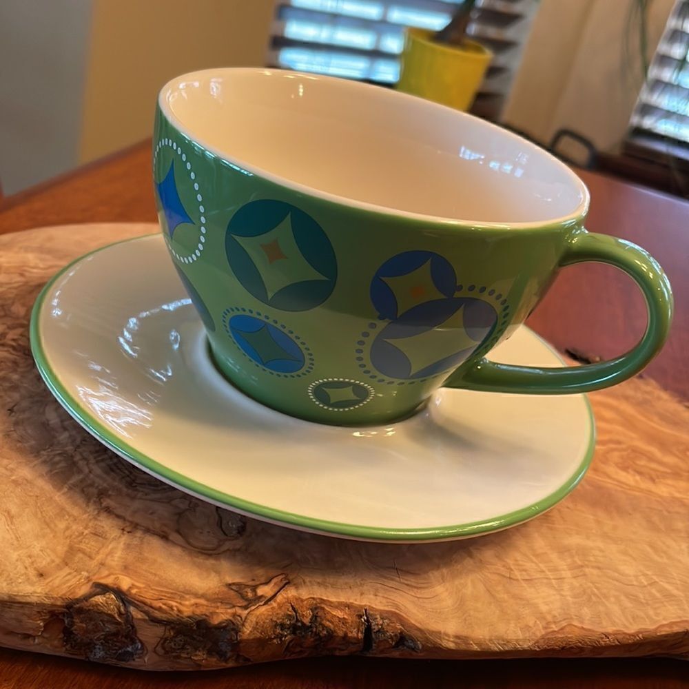 Starbucks Holiday 2006 Cappuccino Cup & Saucer Set.